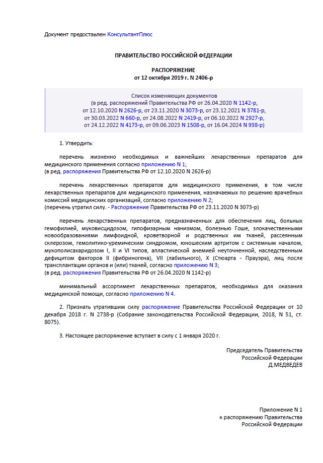 Перечень лекарственных препаратов, предназначенных для обеспечения лиц, больных гемофилией, муковисцидозом